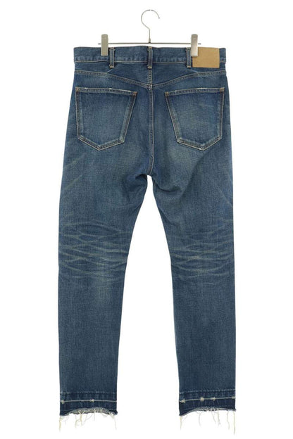 CELINE Cut-Off Denim Pants Blue Size 32