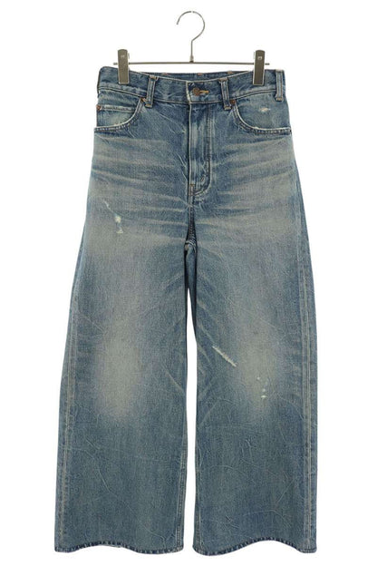 CELINE Summer Dazed Wash Denim Pants Blue Size 28
