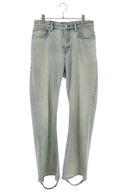 BALENCIAGA Washed Boot Cut Denim Boots Size L