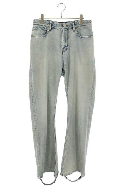 BALENCIAGA Washed Boot Cut Denim Boots Size L