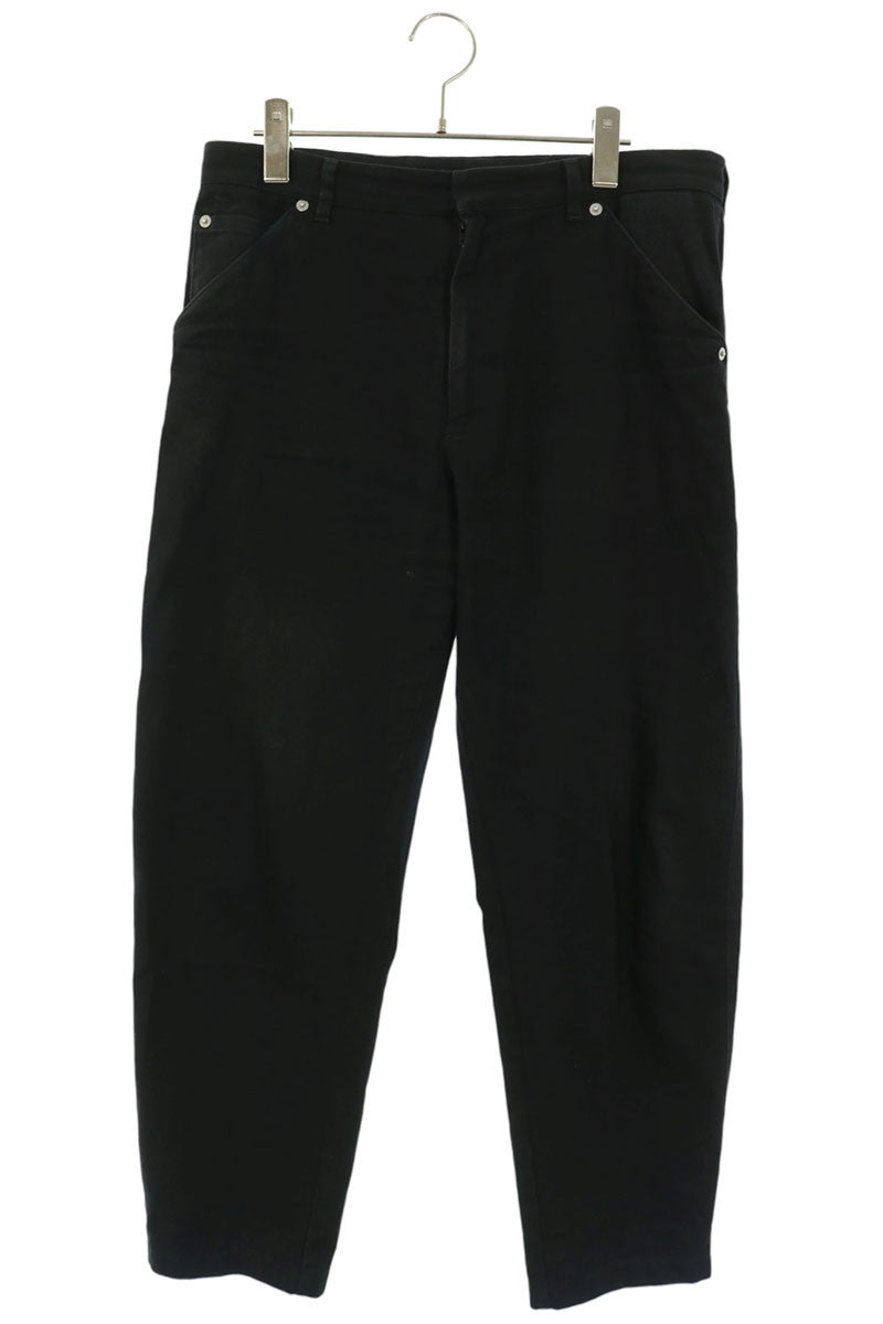 PRADA Triangle Logo Plate Denim Pants Black Size 33