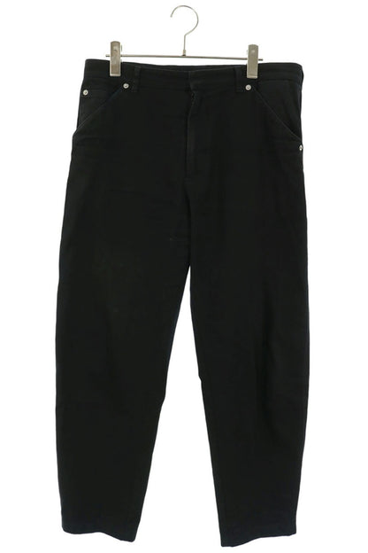 PRADA Triangle Logo Plate Denim Pants Black Size 33