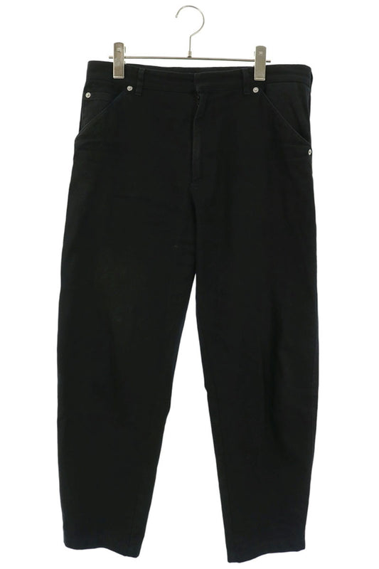 PRADA Triangle Logo Plate Denim Pants Black Size 33