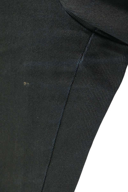 PRADA Triangle Logo Plate Denim Pants Black Size 33