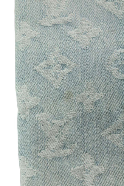 LOUISVUITTON Indigo Monogram Embroidered Denim Jeans Size 32