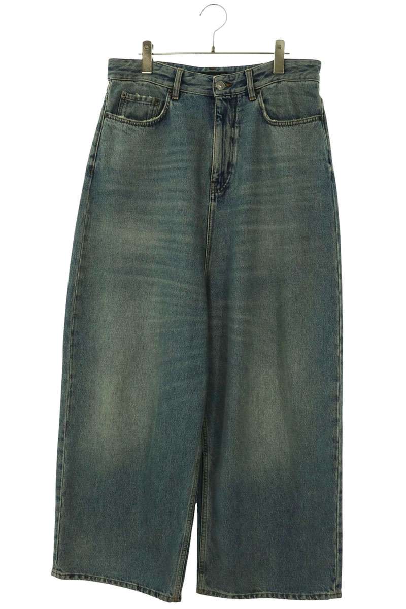 BALENCIAGA Used-Effect Baggy Denim Blue Cotton Size 26