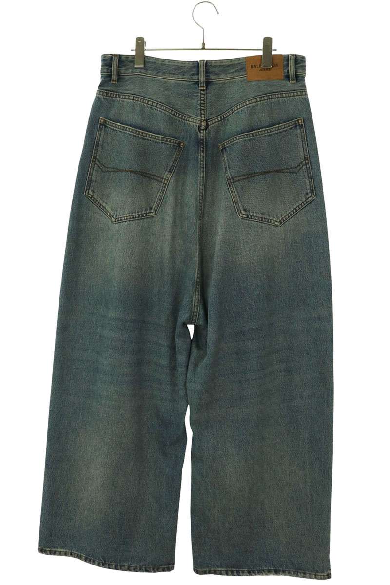 BALENCIAGA Used-Effect Baggy Denim Blue Cotton Size 26