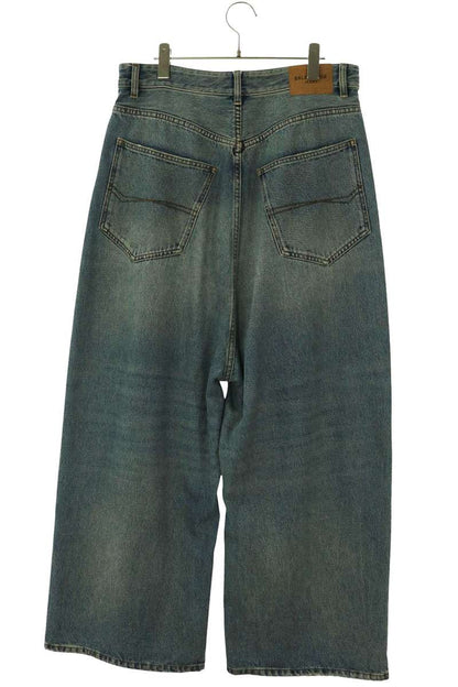 BALENCIAGA Used-Effect Baggy Denim Blue Cotton Size 26