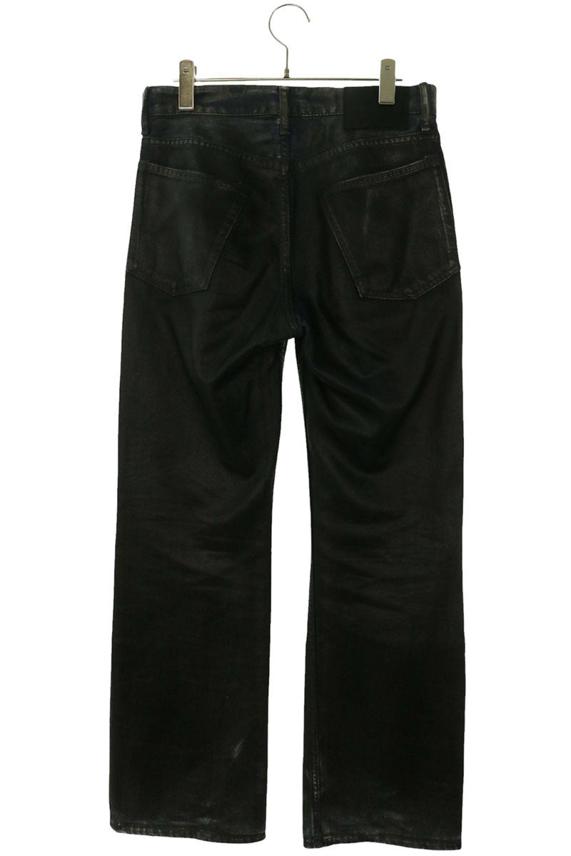 ACNE STUDIOS Coated Denim Button-Fly Black Size XXS