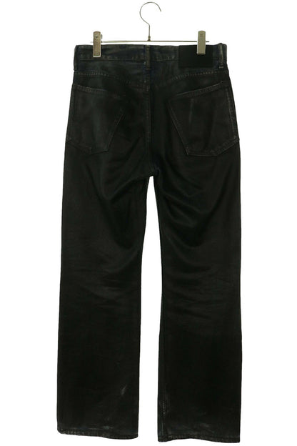 ACNE STUDIOS Coated Denim Button-Fly Black Size XXS