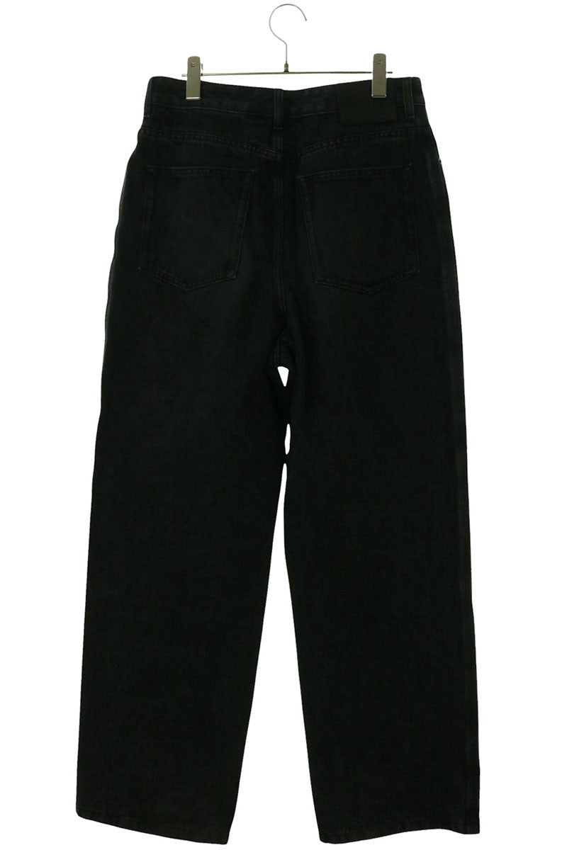 LOEWE Anagram Embroidered Baggy Jeans Black Size 46