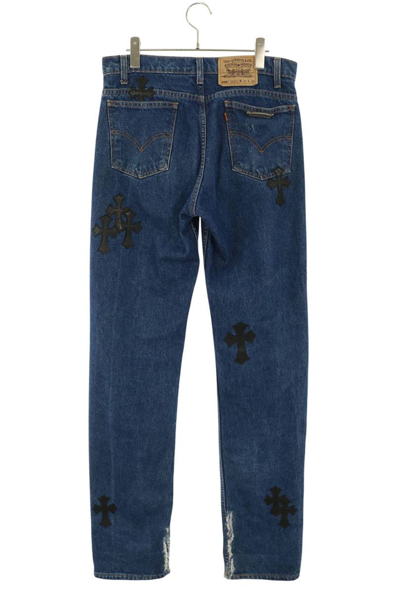 Chrome Hearts U VNTG JEAN BLU ORNG TAB Patch Jeans Size 30