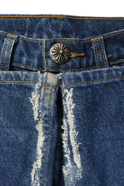 Chrome Hearts U VNTG JEAN BLU ORNG TAB Patch Jeans Size 30