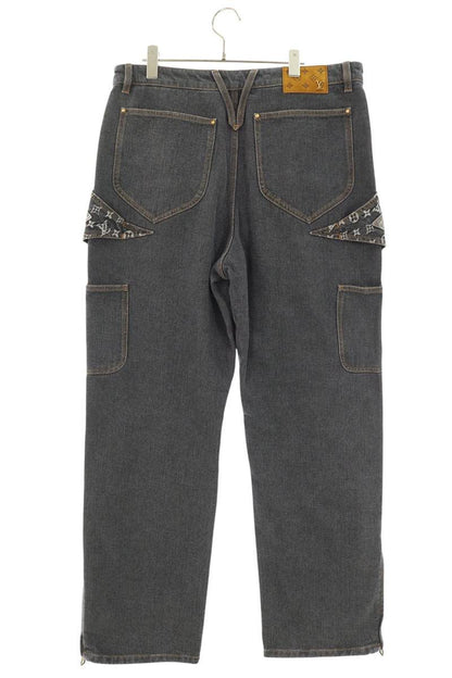 LOUISVUITTON 23AW Monogram Flower Denim Gray Size 34