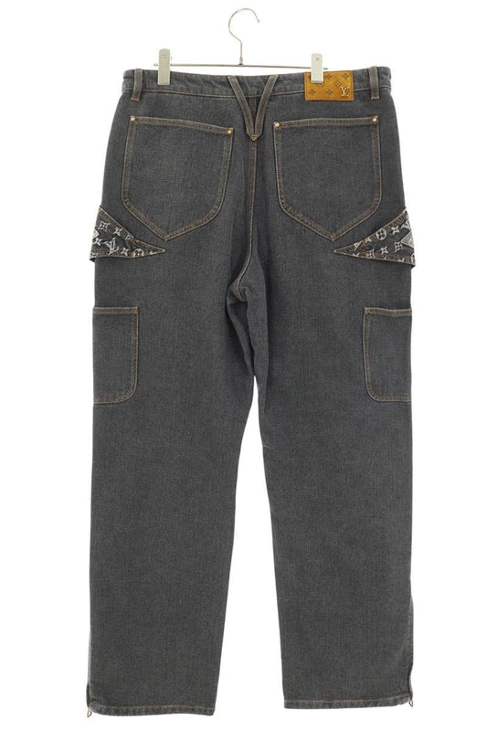 LOUISVUITTON 23AW Monogram Flower Denim Gray Size 34
