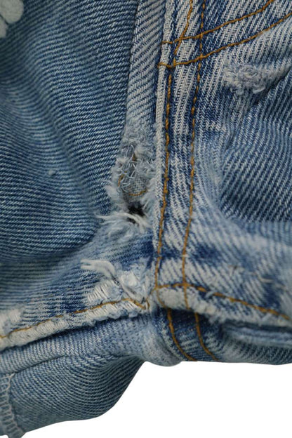 READYMADE CTN WREATH Denim Blue White Embroidered Size 36