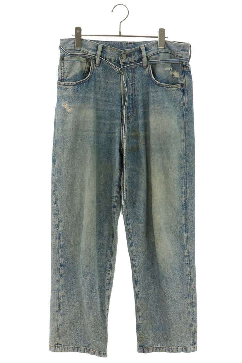 ACNE STUDIOS Toj Light Blue Trash Damaged Denim Size 30