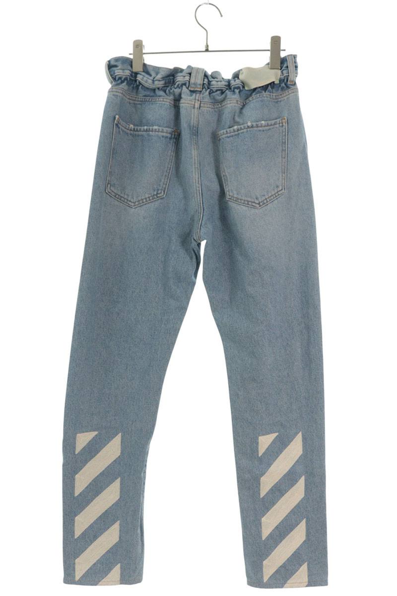 OFF-WHITE Indigo Print Design Jeans Button Fly Size 31