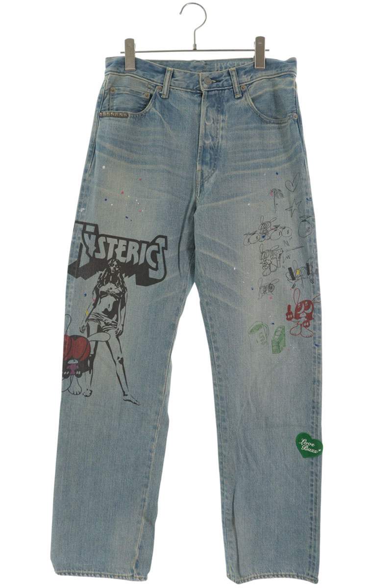 HYSTERIC GLAMOUR Graphic Design Jeans Blue Size 29