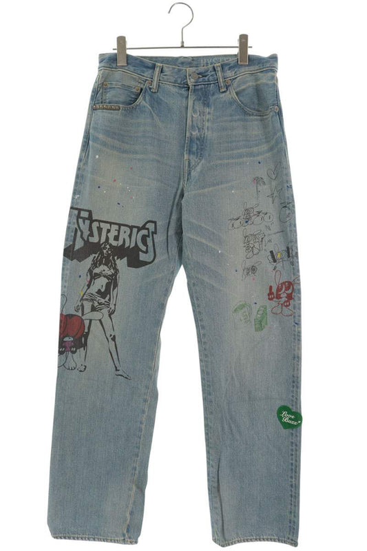 HYSTERIC GLAMOUR Graphic Design Jeans Blue Size 29