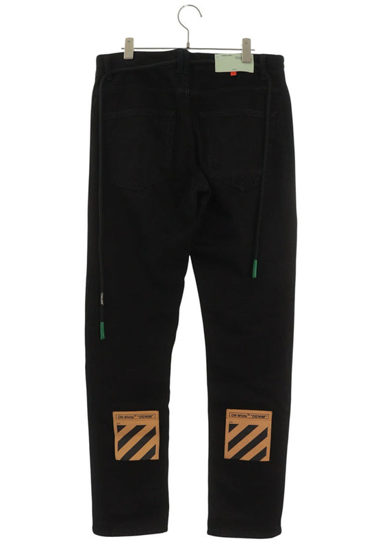 OFF-WHITE Black Drawcord Denim Jeans Size 31