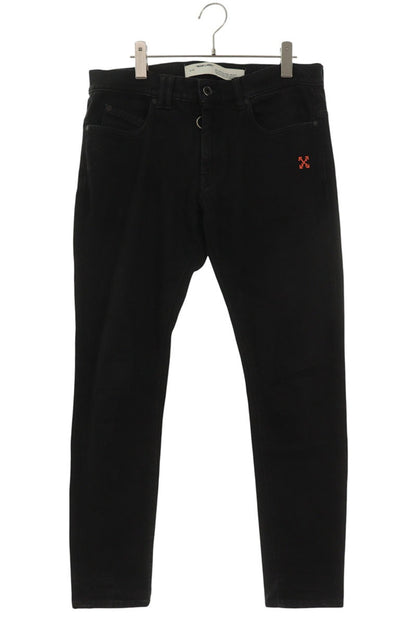 OFF-WHITE Black Logo Design Skinny Jeans Size 31