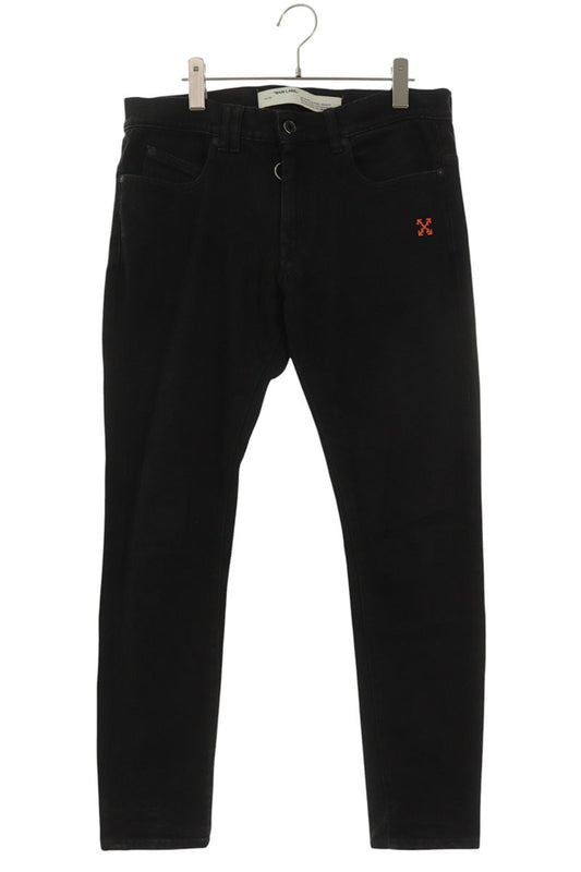 OFF-WHITE Black Logo Design Skinny Jeans Size 31