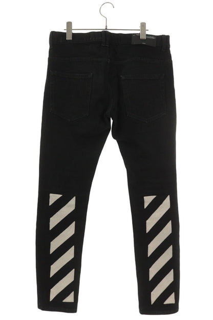 OFF-WHITE Black Logo Design Skinny Jeans Size 31