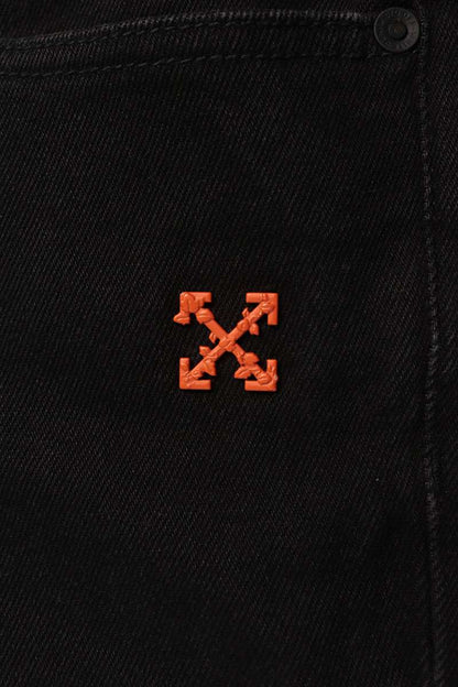 OFF-WHITE Black Logo Design Skinny Jeans Size 31