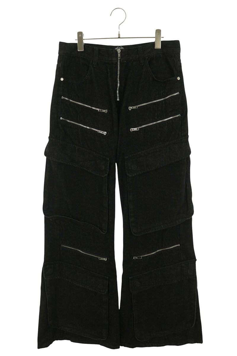 HUMAN EXTINCTION ZIP CARGOS Cargo Denim Jeans Black Size 30