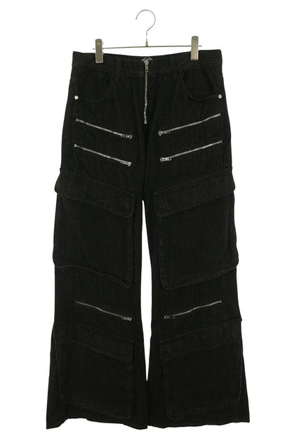 HUMAN EXTINCTION ZIP CARGOS Cargo Denim Jeans Black Size 30