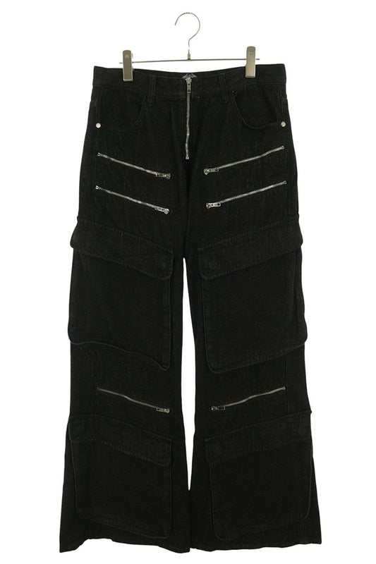 HUMAN EXTINCTION ZIP CARGOS Cargo Denim Jeans Black Size 30
