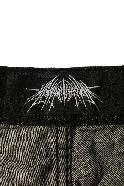HUMAN EXTINCTION ZIP CARGOS Cargo Denim Jeans Black Size 30