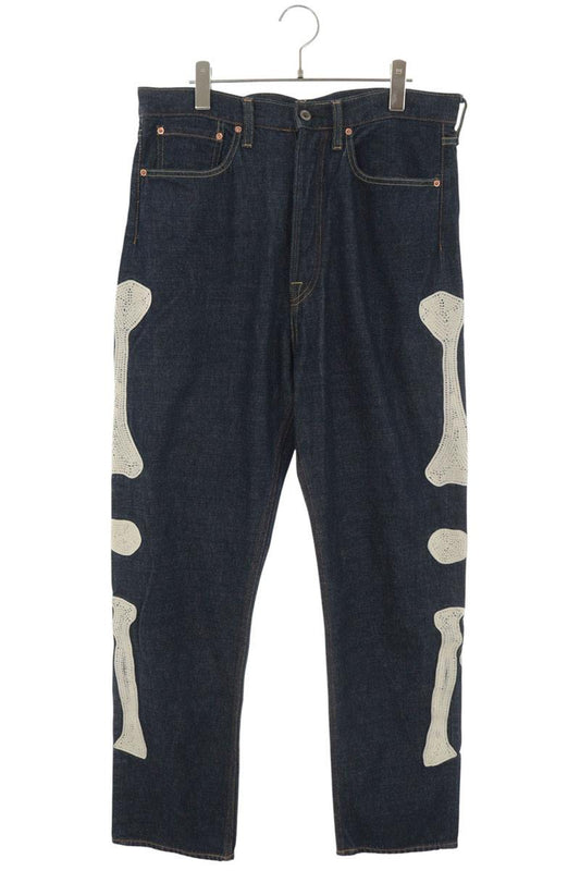 KAPITAL Mexican Tuxedo Bone Jeans Indigo Size 32INCH