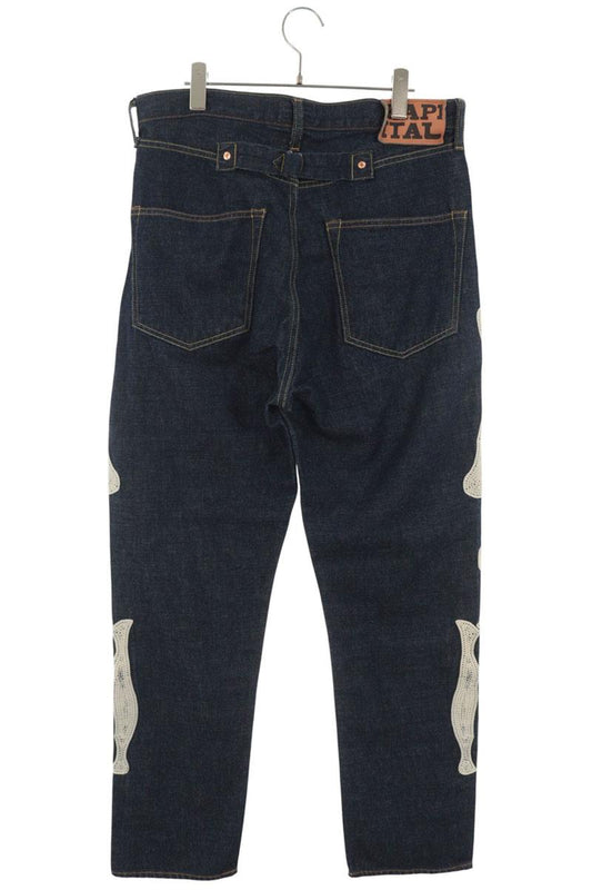 KAPITAL Mexican Tuxedo Bone Jeans Indigo Size 32INCH