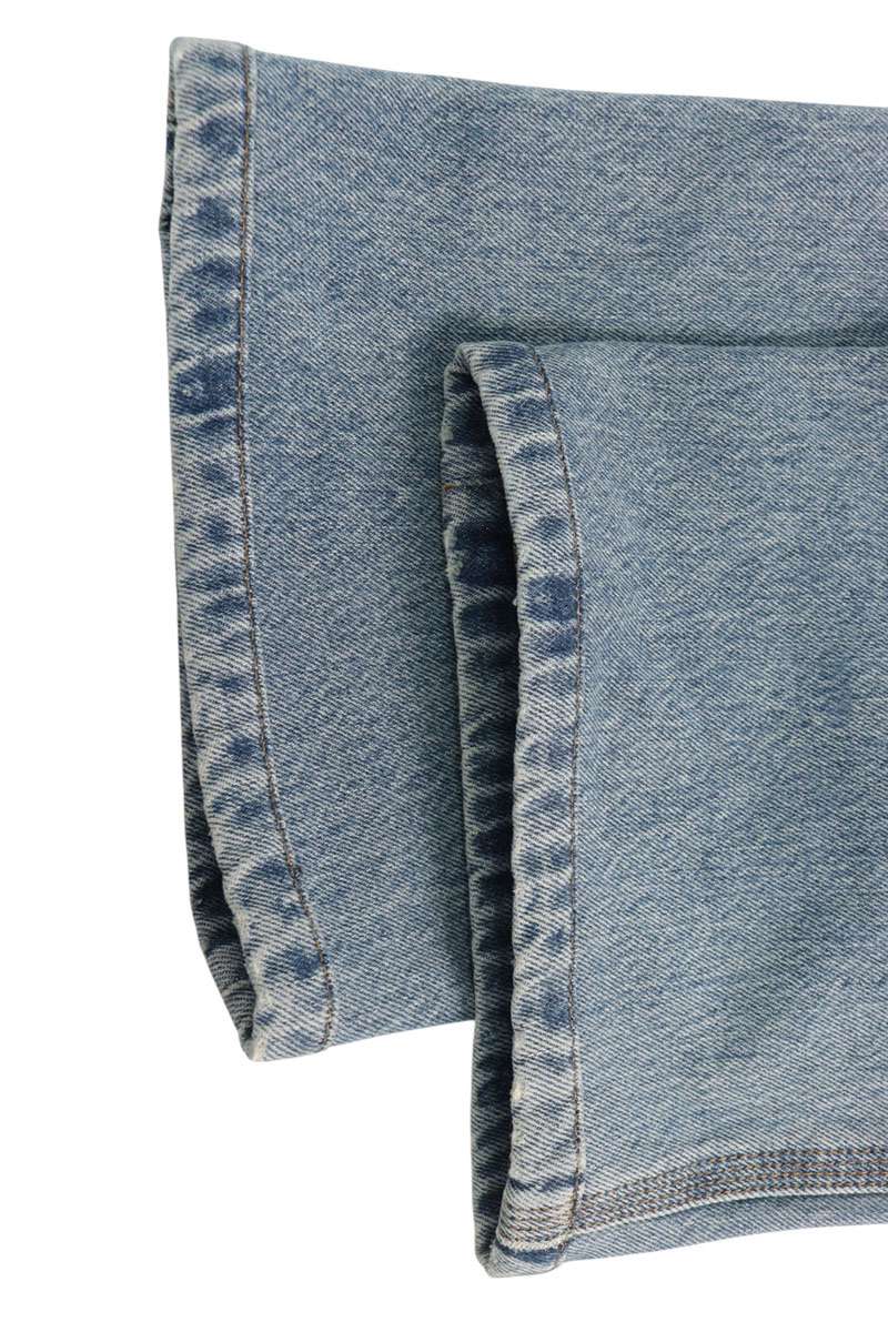 LOEWE Anagram Embroidered Baggy Denim Jeans Blue Size 46