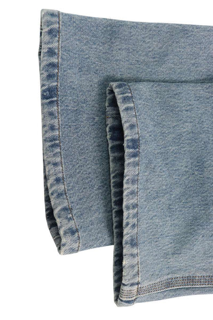 LOEWE Anagram Embroidered Baggy Denim Jeans Blue Size 46