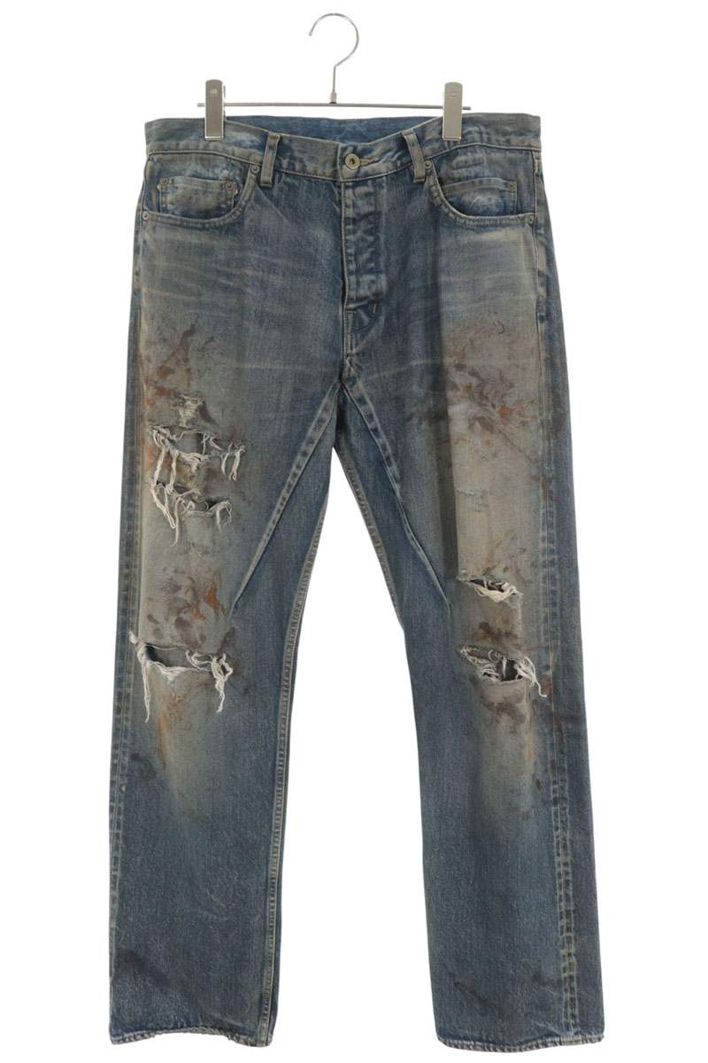 DRKSHDW 26SS Distressed Washed Denim Jeans Blue Size 33