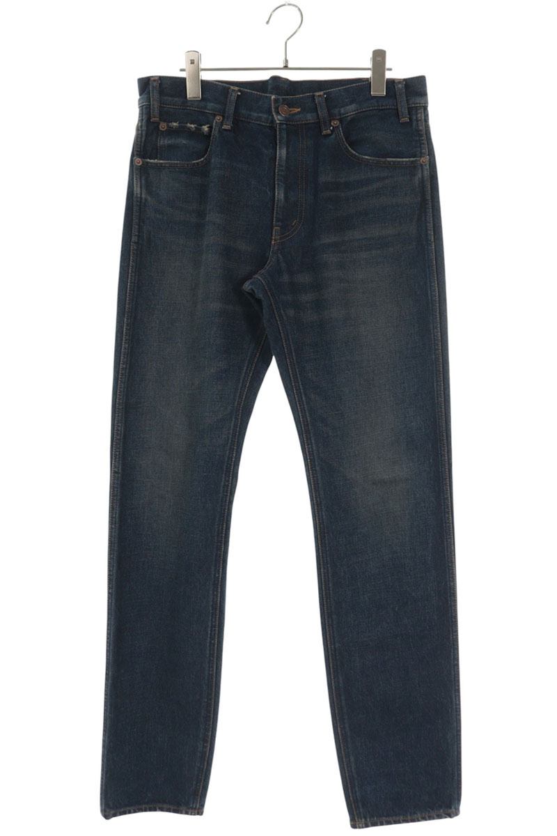 CELINE Washed Skinny Denim Jeans Blue Size 30
