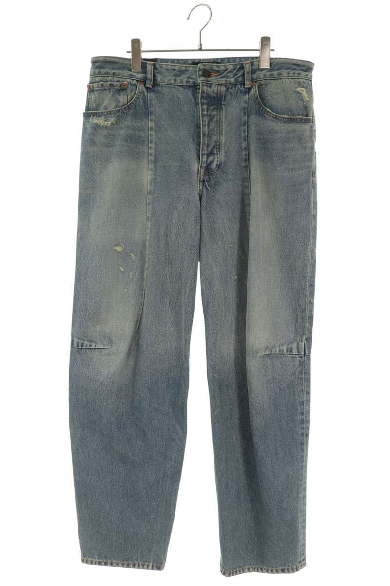BALENCIAGA Biker Dart Denim Jeans Blue Size 32