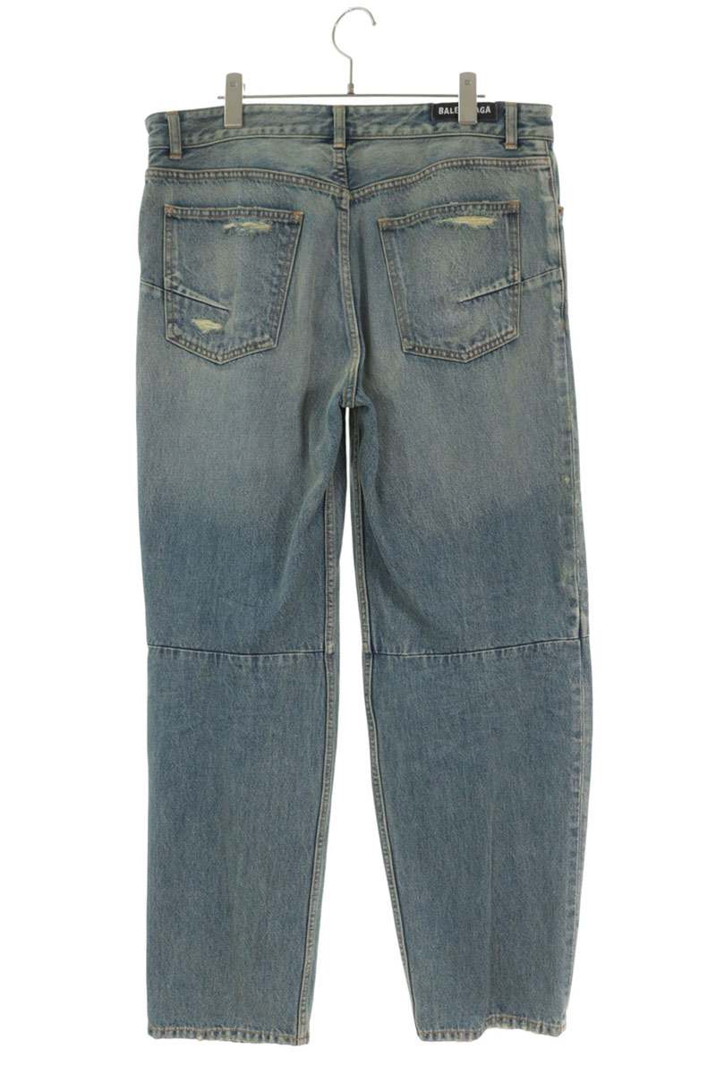 BALENCIAGA Biker Dart Denim Jeans Blue Size 32