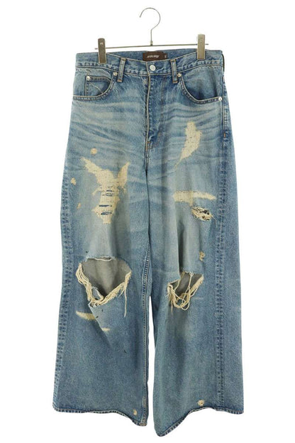 MASU Angel Distressed Baggy Denim Jeans Blue Size 46