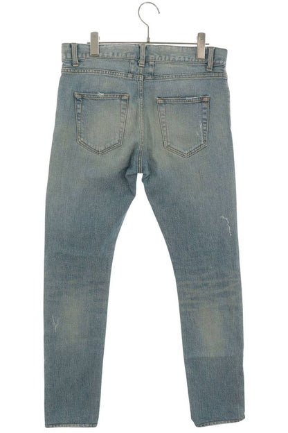 SAINT LAURENT PARIS Destroyed Skinny Light Blue Jeans Size 30