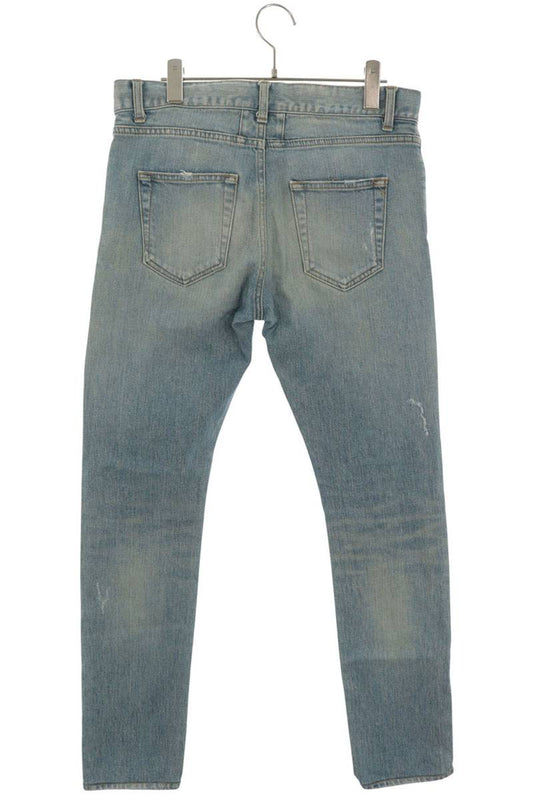 SAINT LAURENT PARIS Destroyed Skinny Light Blue Jeans Size 30