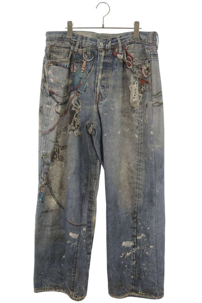 ACNE STUDIOS Trompe L'oeil Keychain Jeans Indigo Size 52