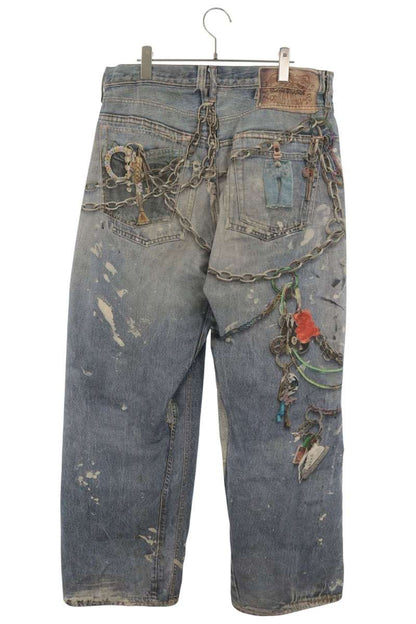 ACNE STUDIOS Trompe L'oeil Keychain Jeans Indigo Size 52