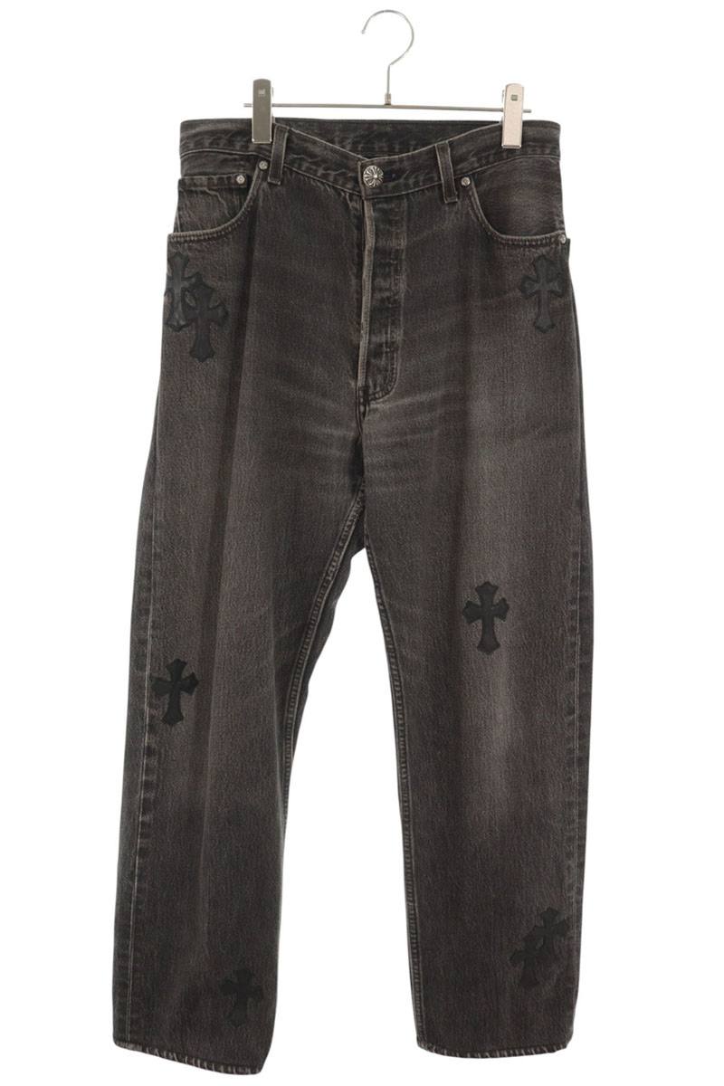 Chrome Hearts U VNTG JEAN BLK RED TAB Patch Jeans Size 34