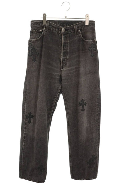 Chrome Hearts U VNTG JEAN BLK RED TAB Patch Jeans Size 34