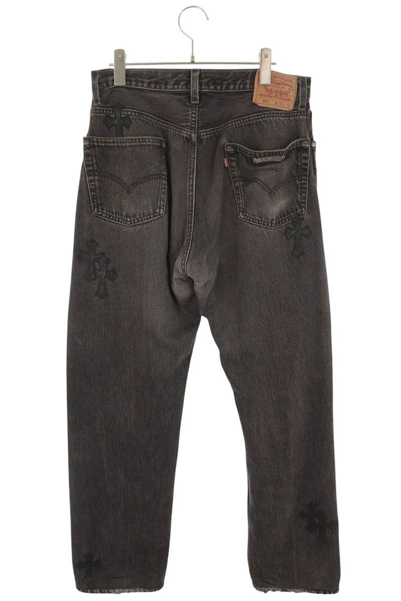 Chrome Hearts U VNTG JEAN BLK RED TAB Patch Jeans Size 34
