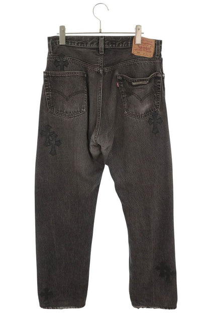 Chrome Hearts U VNTG JEAN BLK RED TAB Patch Jeans Size 34